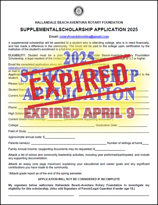 EXPIRED: April 9, 2025